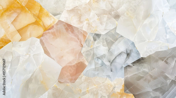 Fototapeta Abstract stone background with soft gradient colors and geometric pattern. Light contemporary surface design