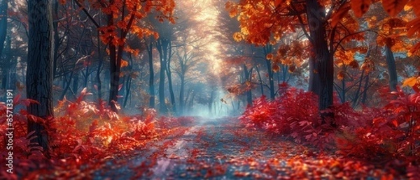 Fototapeta Autumn Forest Path.