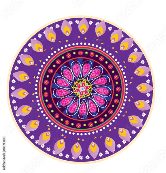 Fototapeta Flower pattern mandala