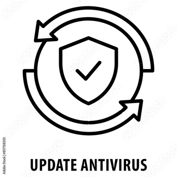 Fototapeta Update Antivirus Icon simple and easy to edit for your design elements