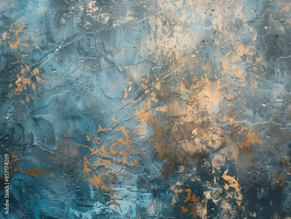 Obraz Abstract Blue and Brown Background, Generative AI Illustration