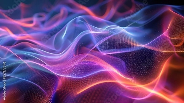 Obraz flowing streams of vibrant energy forming abstract background dynamic motion graphics