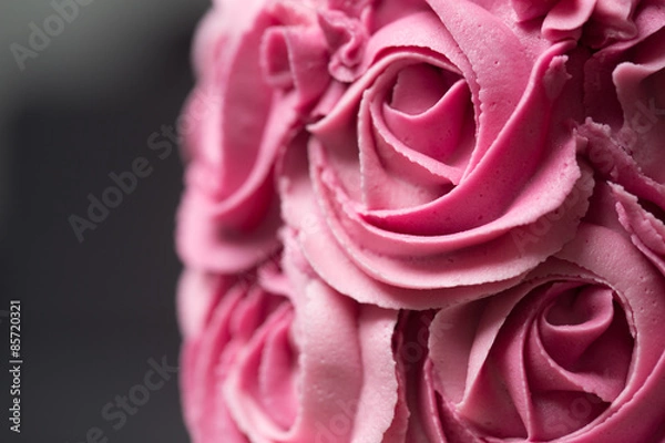 Obraz Pink rosette cake