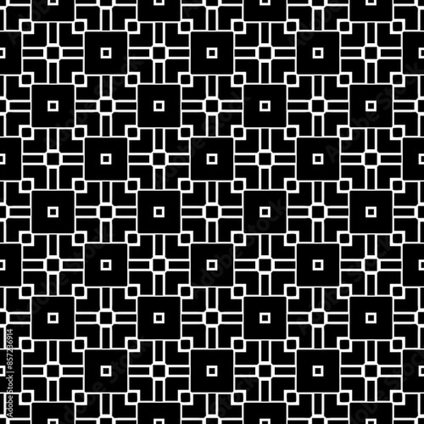 Fototapeta Oriental black and white pattern for fabric, wallpaper, flyer, business card. For use in graphics.