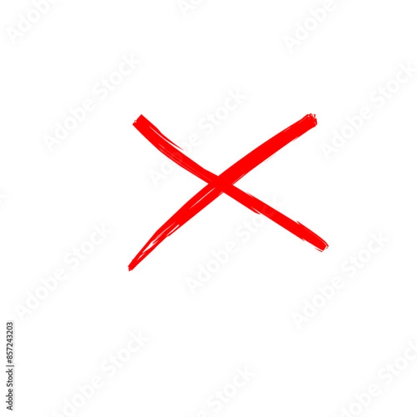 Fototapeta Red crossing line
