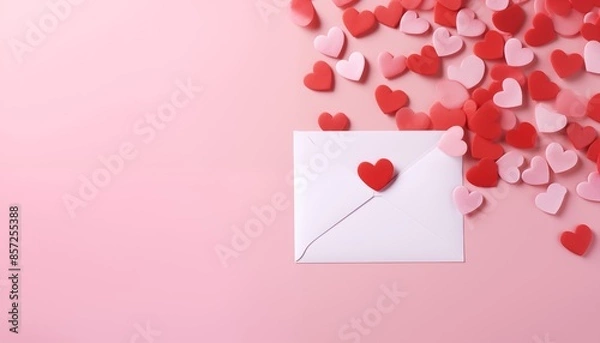 Obraz valentine card with hearts