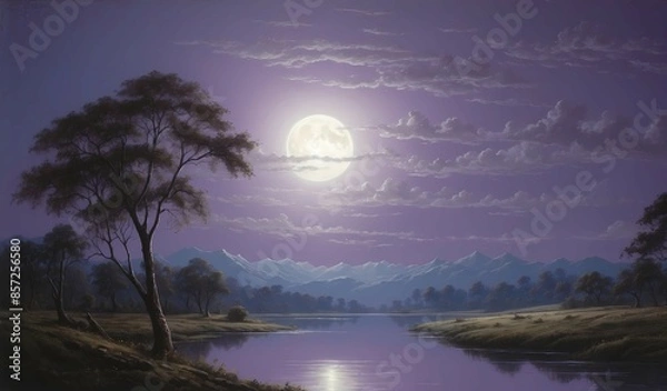 Obraz sunset in the mountains