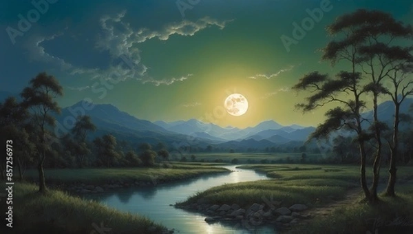 Obraz sunset in the mountains