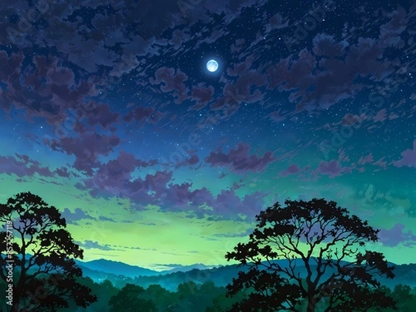 Obraz landscape with trees