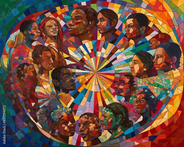 Obraz artwork celebrating Juneteenth, AI-generated