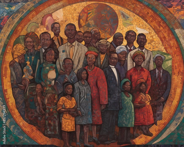 Obraz artwork celebrating Juneteenth, AI-generated