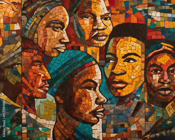 Obraz artwork celebrating Juneteenth, AI-generated