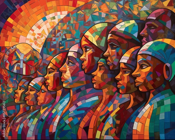 Obraz artwork celebrating Juneteenth, AI-generated