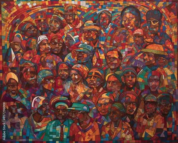 Obraz artwork celebrating Juneteenth, AI-generated