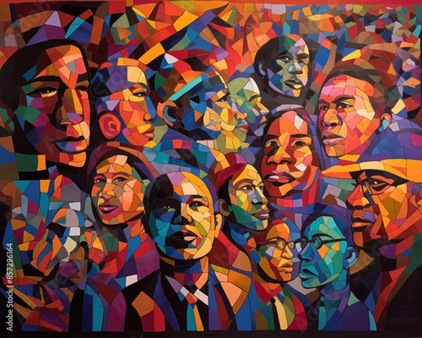 Obraz artwork celebrating Juneteenth, AI-generated