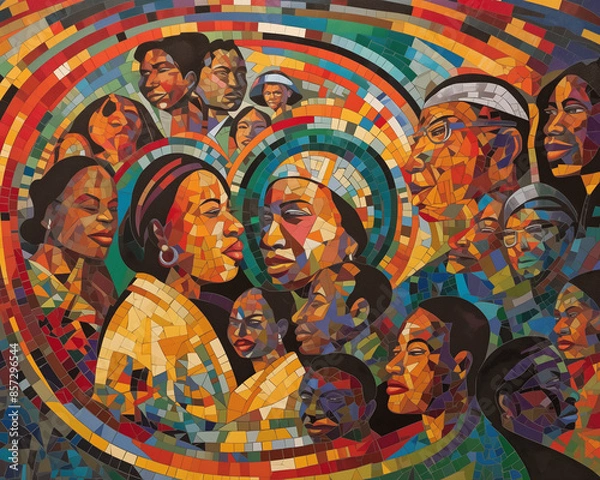 Obraz artwork celebrating Juneteenth, AI-generated