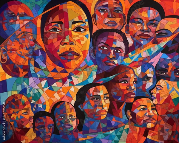 Obraz artwork celebrating Juneteenth, AI-generated