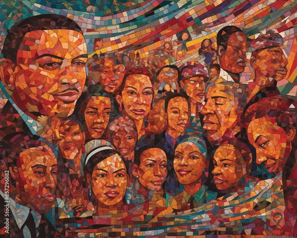 Obraz artwork celebrating Juneteenth, AI-generated