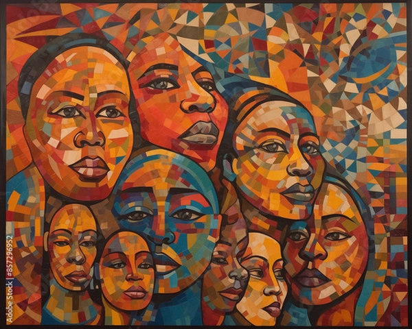 Obraz artwork celebrating Juneteenth, AI-generated