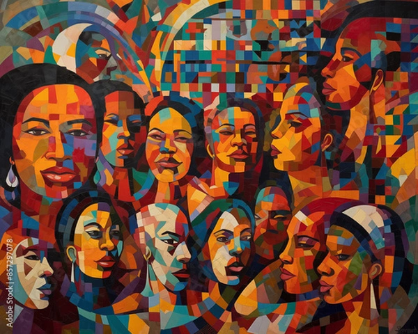 Obraz artwork celebrating Juneteenth, AI-generated