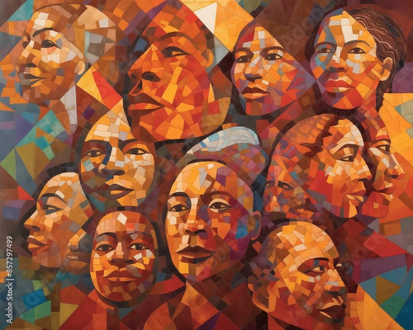 Obraz artwork celebrating Juneteenth, AI-generated