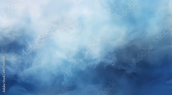 Obraz Abstract blue watercolor background with dark clouds. 
