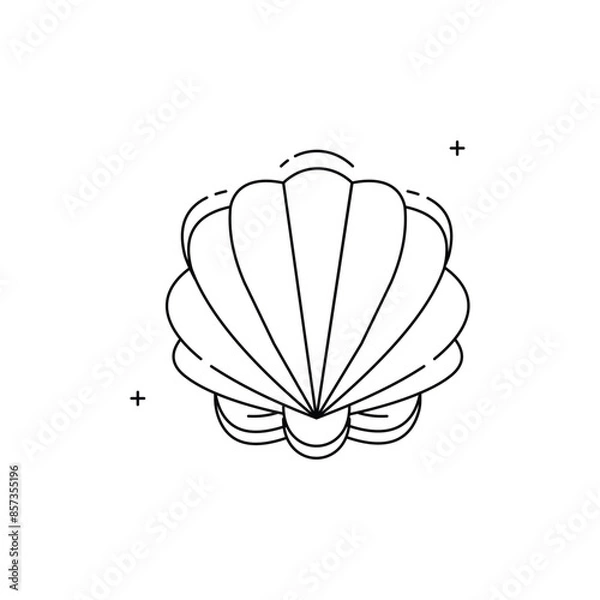 Fototapeta Beach Seashell Vector Icon Design
