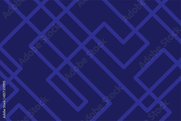 Obraz  Abstract line blueand dark blue checkered background