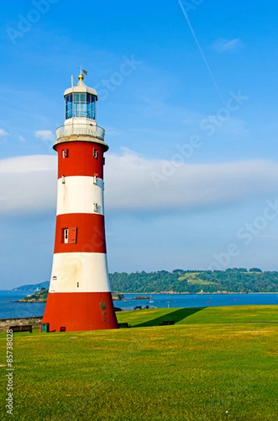 Fototapeta Smeaton's Tower on the Hoe at Plymouth, Devon, UK