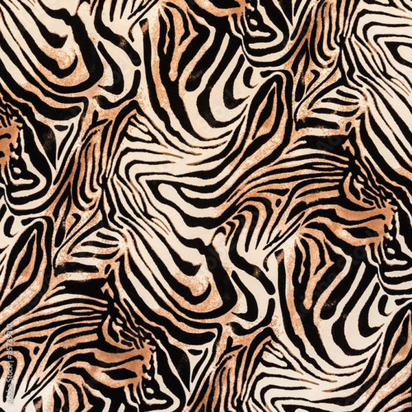 Fototapeta texture of print fabric striped zebra