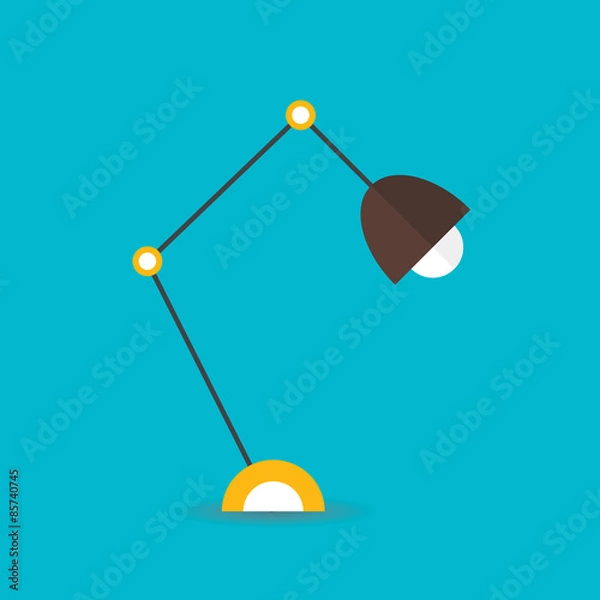 Obraz table lamp, flat style illustration