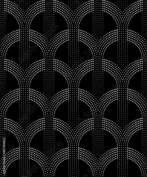 Fototapeta Vector seamless texture. Modern geometric background. Grid of dots.
