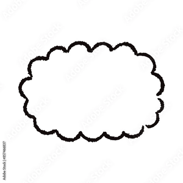 Fototapeta 手描きのもこもこの吹き出し