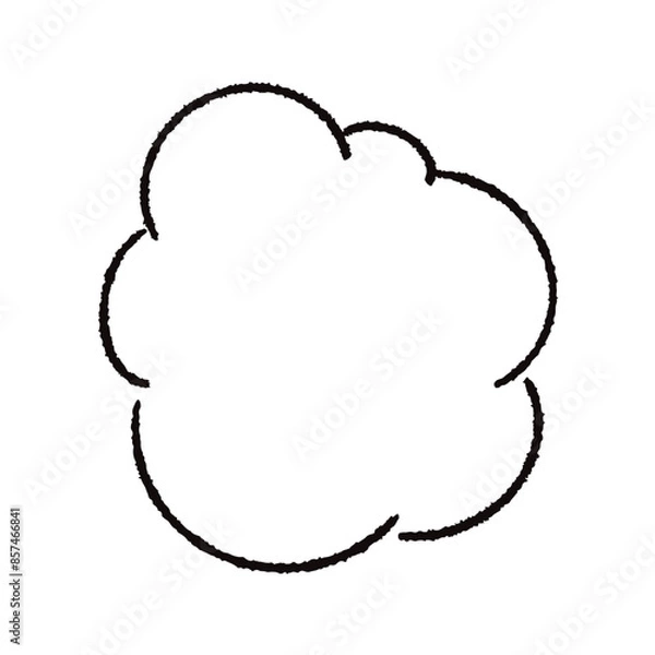 Obraz 手描きのもこもこの吹き出し