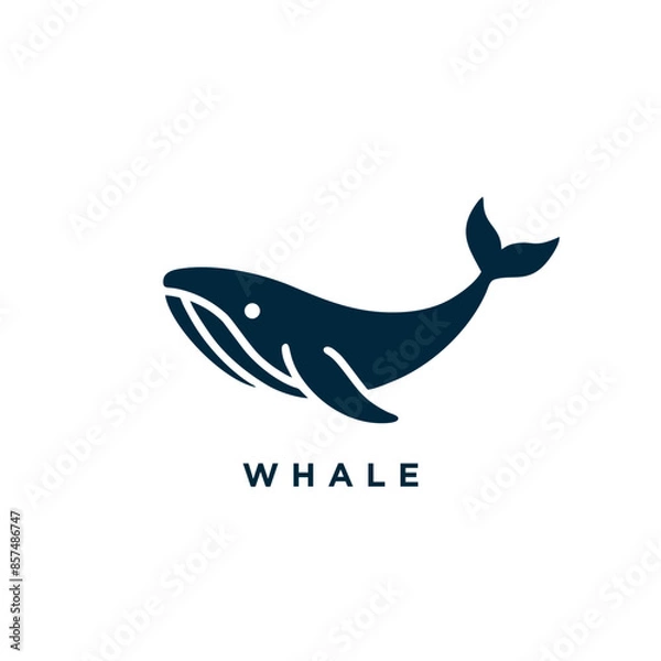 Obraz whale logo design concept icon symbol template