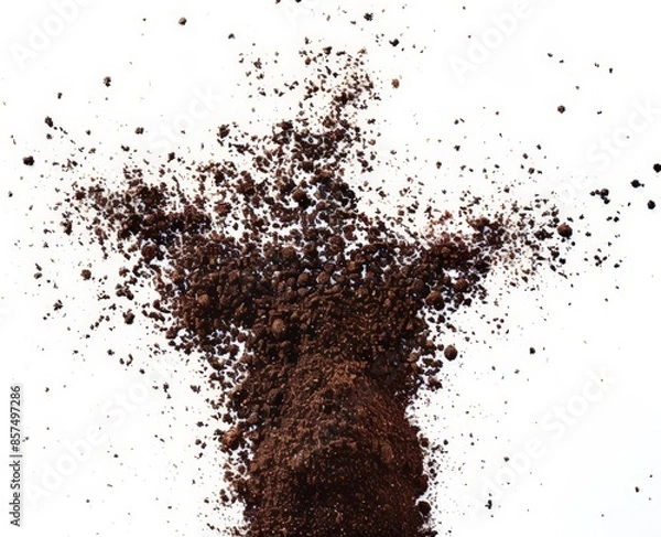 Fototapeta Explosive Spill of Coffee Grounds