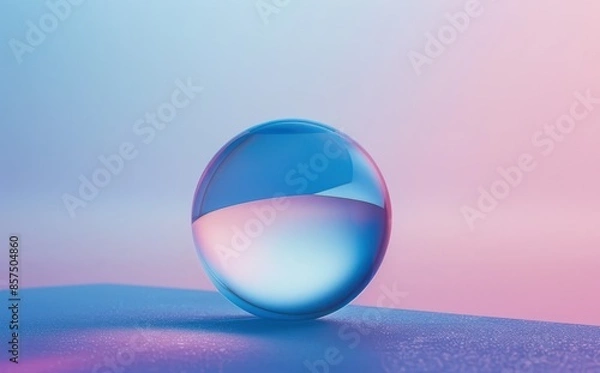 Fototapeta Transparent Bubble on a Soft Light Background
