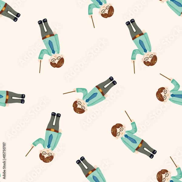 Fototapeta Office workers , cartoon seamless pattern background