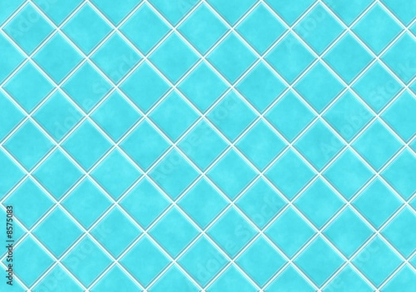 Fototapeta Blue Bathroom Tiles