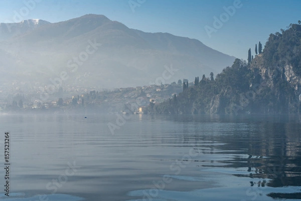 Fototapeta fog on the lake
