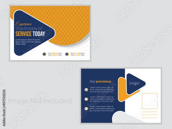 Obraz eye catching post card design and abstract background design template