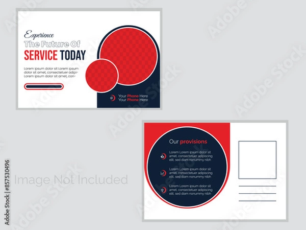 Obraz eye catching post card design and abstract background design template