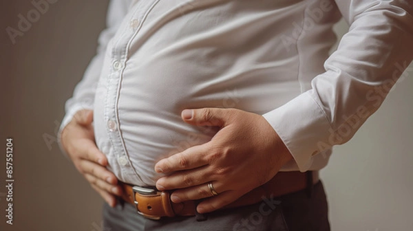 Fototapeta 肥満の男性ビジネスマン