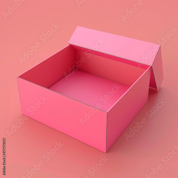 Fototapeta A Modern realistic empty box design for the product mockup and packaging with background