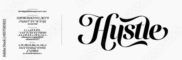 Fototapeta Elegant Font Uppercase Lowercase And Number. Classic Lettering Minimal Fashion Designs. Typography modern serif fonts regular decorative vintage concept. vector illustration