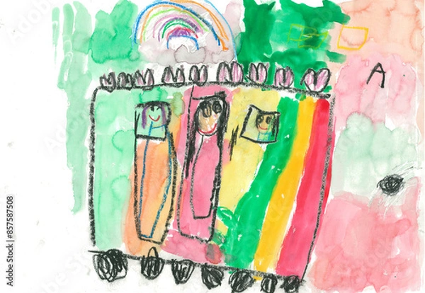 Fototapeta 子供が描いた絵