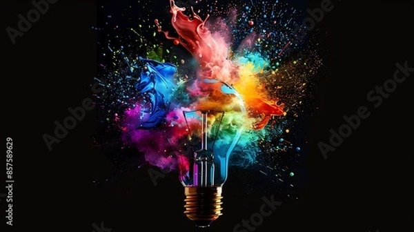 Fototapeta Lightbulb Explosion of Creativity