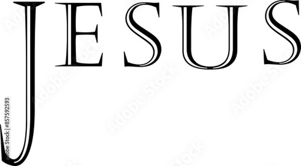 Fototapeta Jesus Text Design Typography Vector Image