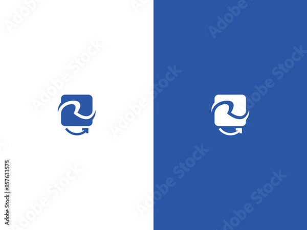 Fototapeta initial R logo and icon design