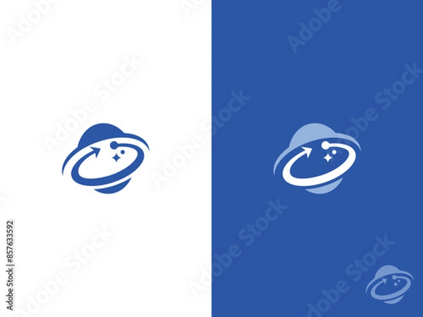 Obraz abstract minimal space logo design idea